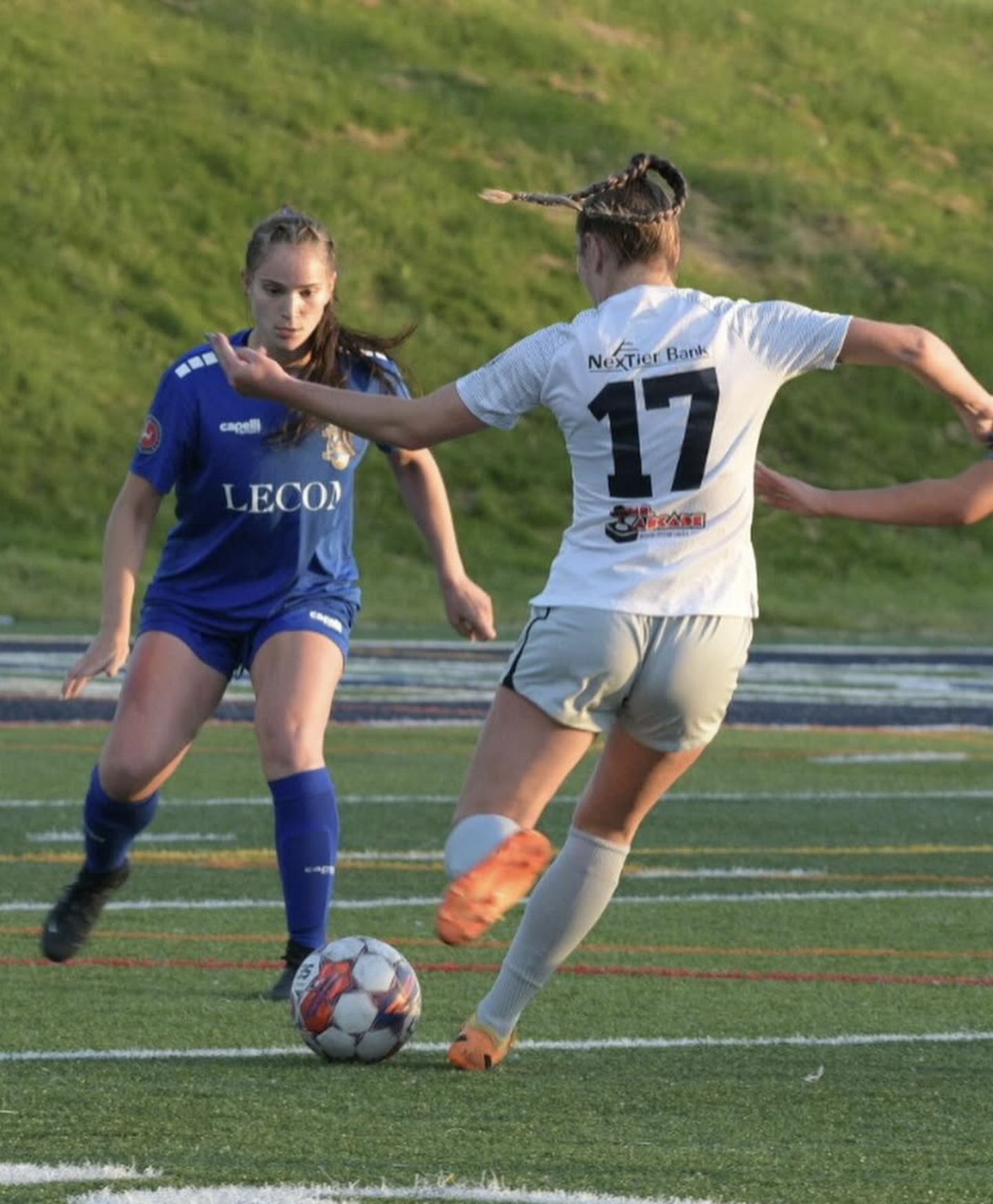 Soccer match action shot